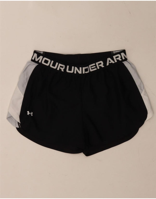 Under Armour Pantalones cortos deportivos gráficos para mujer UK 40 Medium Black Colourblock