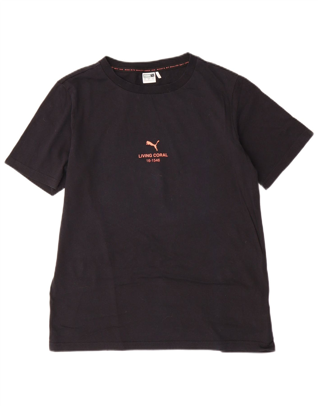 Puma - Camiseta gráfica para hombre, talla pequeña, algodón negro