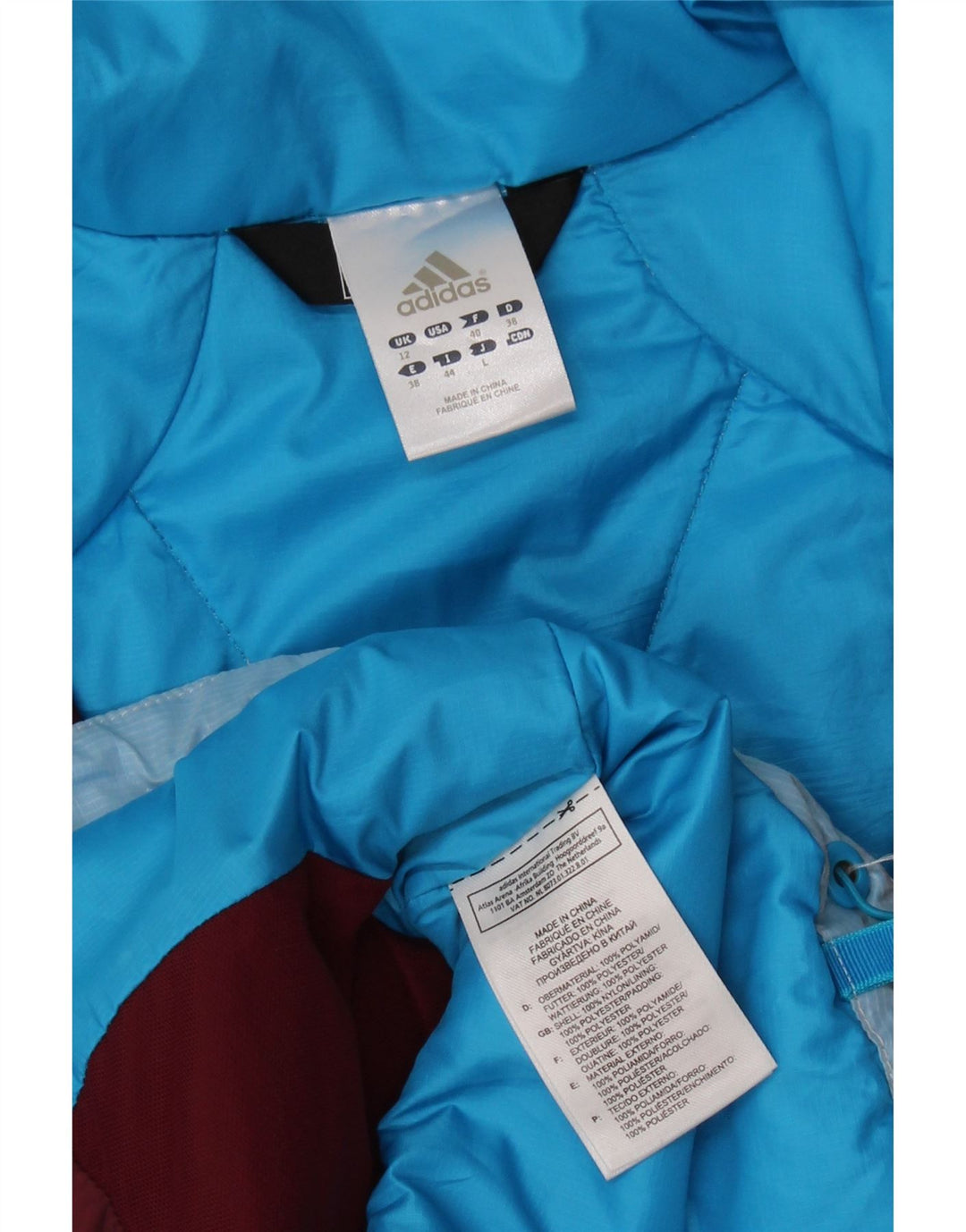 Adidas Mujer Terrex Chaleco Acolchado Reino Unido 12 Medio Blanco Poliéster