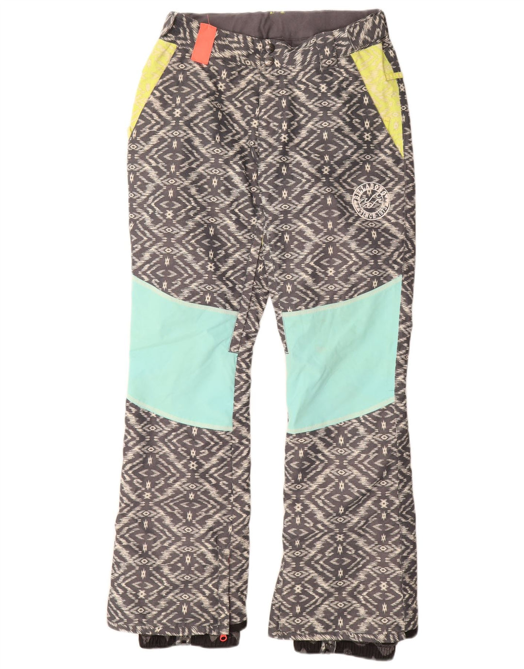 Billabong Pantalones de esquí para mujer UK 44 Poliéster geométrico gris medio