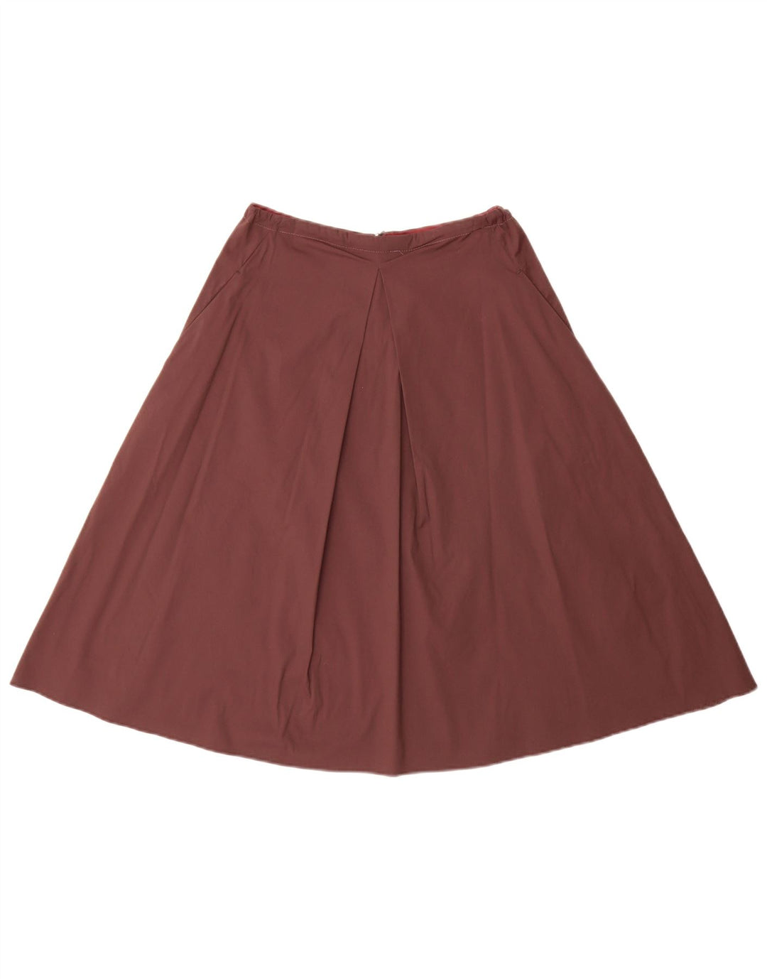 Falda plisada vintage para mujer W26 pequeña marrón