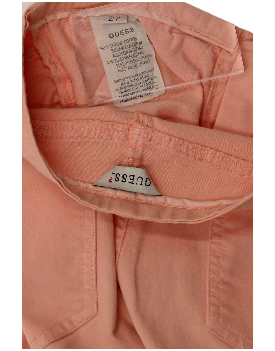 GUESS Bermudas Mujer W27 Pequeño Algodón Rosa
