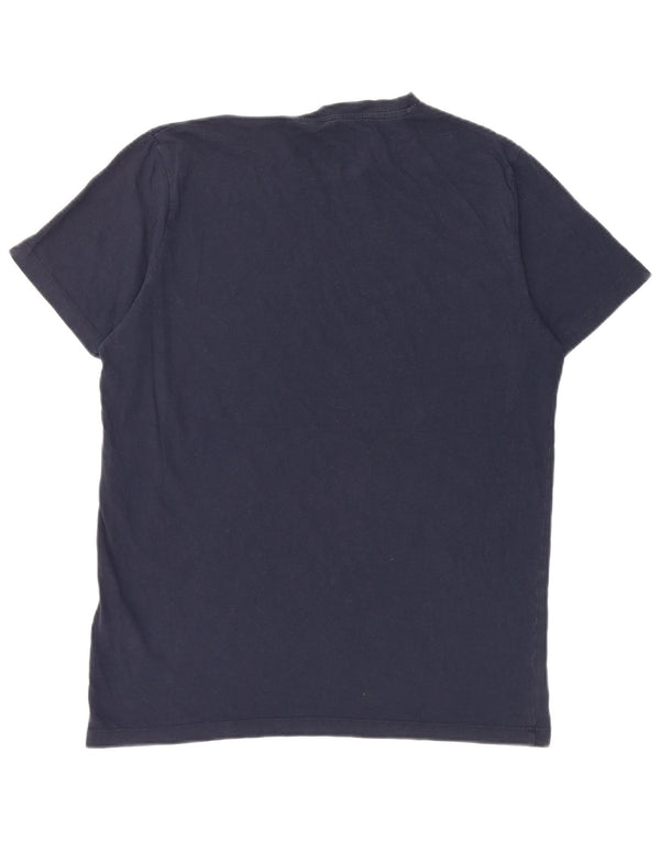 JACK & JONES Hombre Camiseta Top Medium Azul Marino Algodón