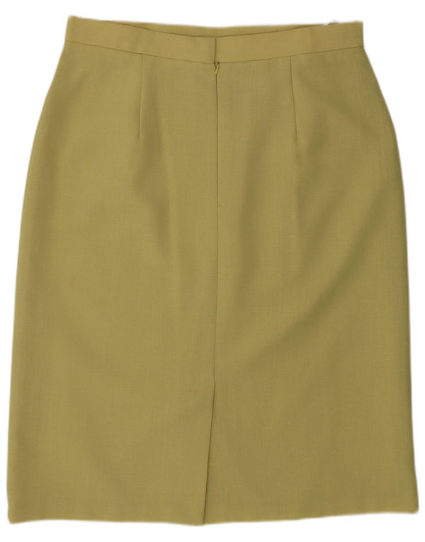 JAQUES VERT Womens High Waist Midi Straight Skirt UK 18 XL W33 Green