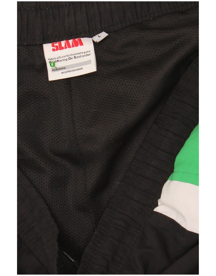 Slam Hombre Pantalones De Chándal Grande Negro Color Block Poliéster