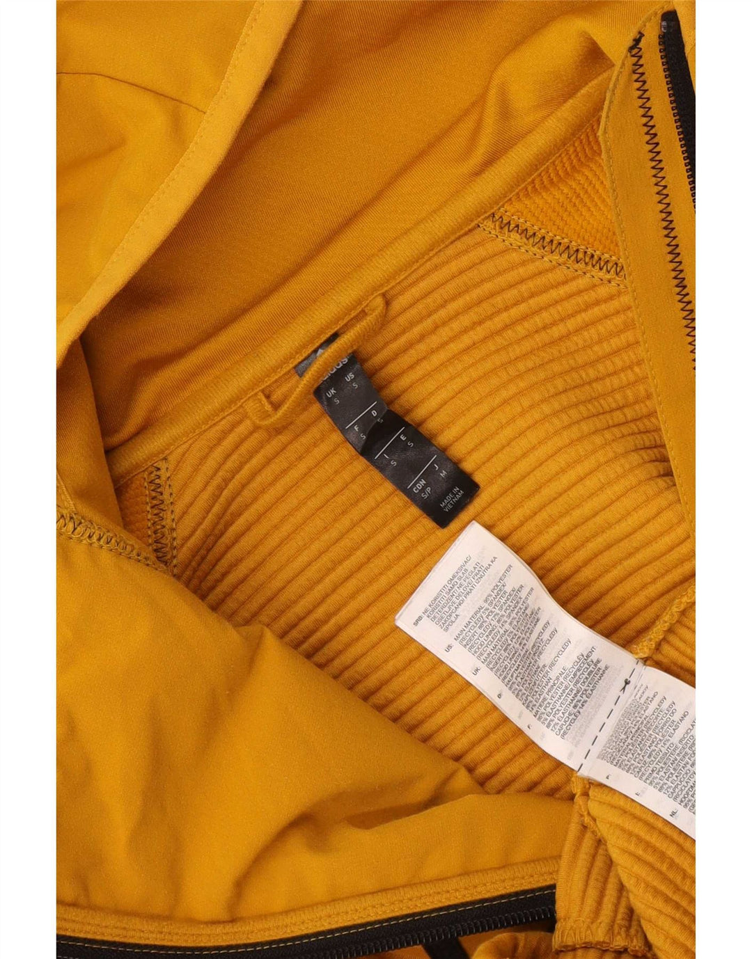 Adidas Hombre Zip Sudadera Con Capucha Suéter Pequeño Amarillo Poliéster