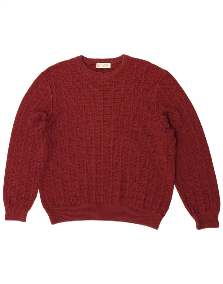 Marks & Spencer Suéter De Cuello Redondo Para Hombre Acrílico Rojo Medio