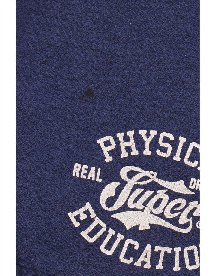 Superdry Shorts deportivos con estampado gráfico de algodón azul medio para hombre