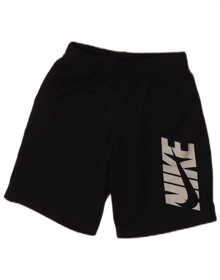 NIKE Pantalones cortos deportivos con gráfico para niños 7-8 años Negro Poliéster