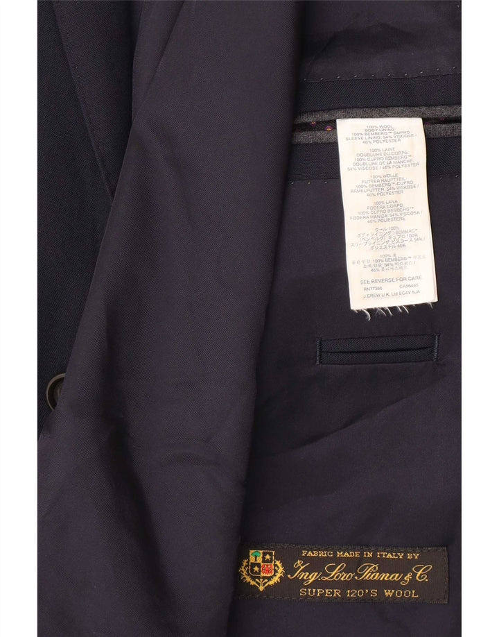 J. Crew Chaqueta tipo blazer Ludlow de 2 botones para hombre UK 38 Medium Azul marino Nylon