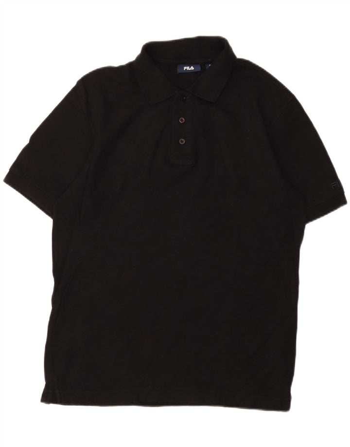 Fila Polo Hombre Pequeño Algodón Negro