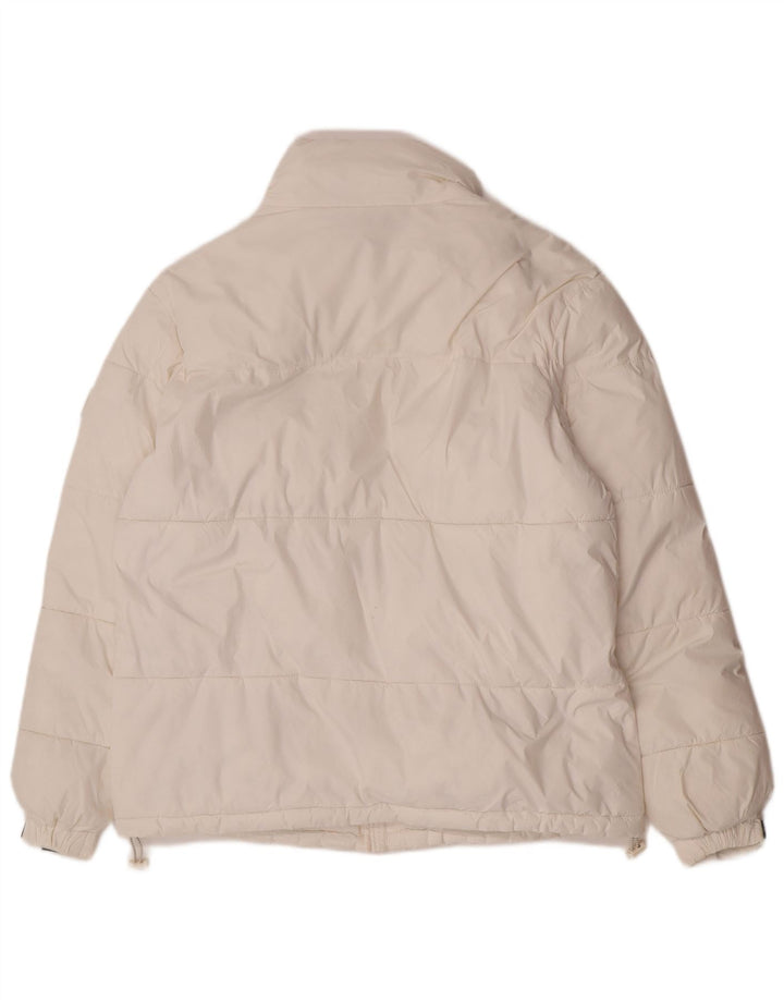 Zara Mens Loose Fit Chaqueta Acolchada UK 36 Small Poliéster Blanco