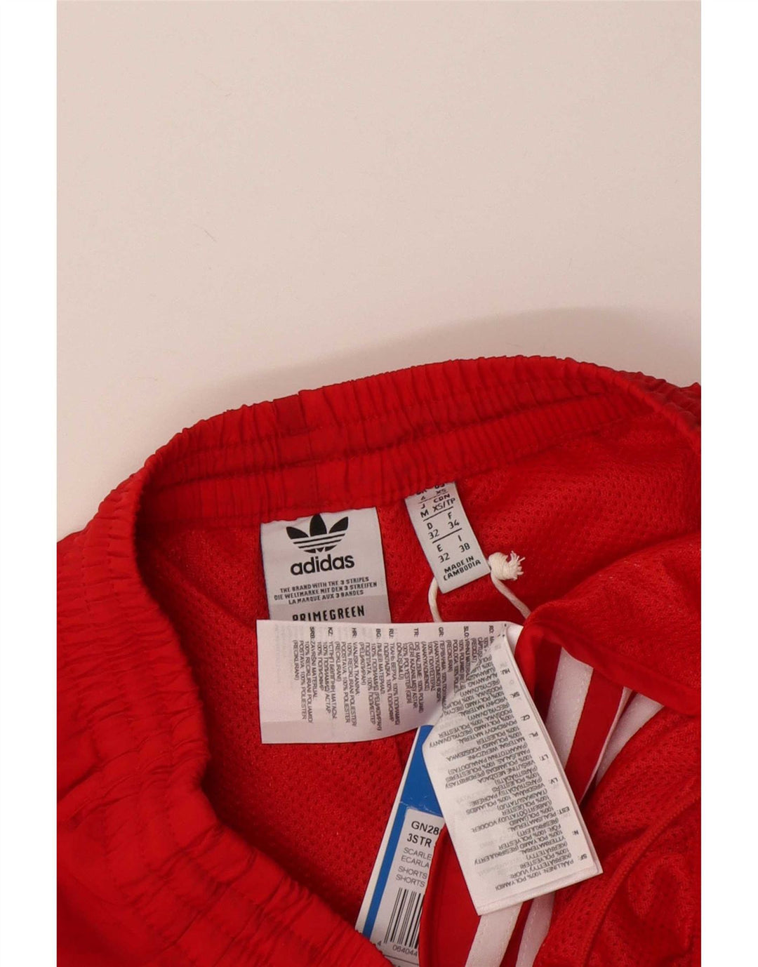 Adidas Pantalones cortos deportivos para mujer UK 6 XS Rojo Poliéster