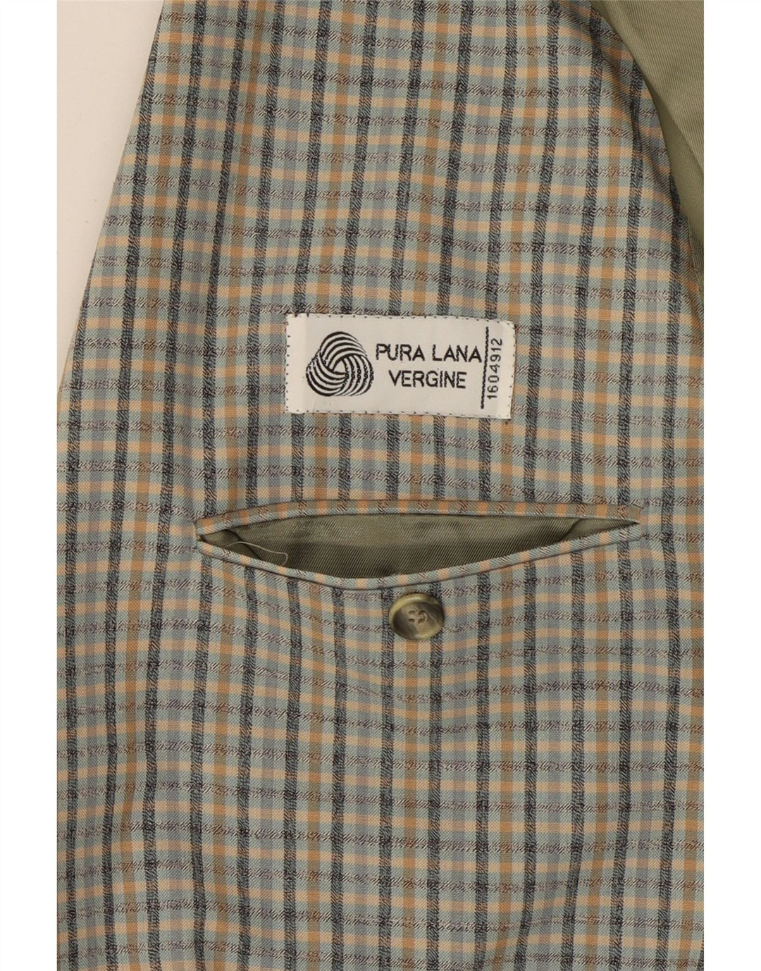 VINTAGE Mens 2 Button Blazer Jacket UK 38 Medium Grey Check Wool Vintage Vintage and Second-Hand Vintage from Messina Hembry 