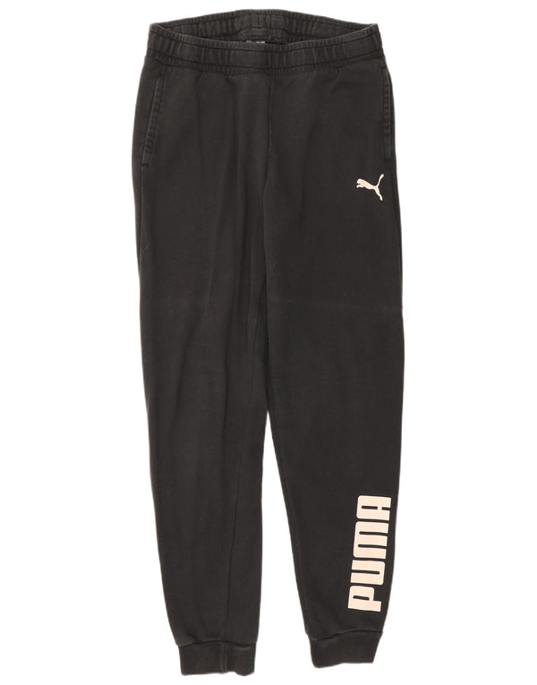Puma Mujer Gráfico Chándal Pantalones Joggers UK 12 Medium Negro