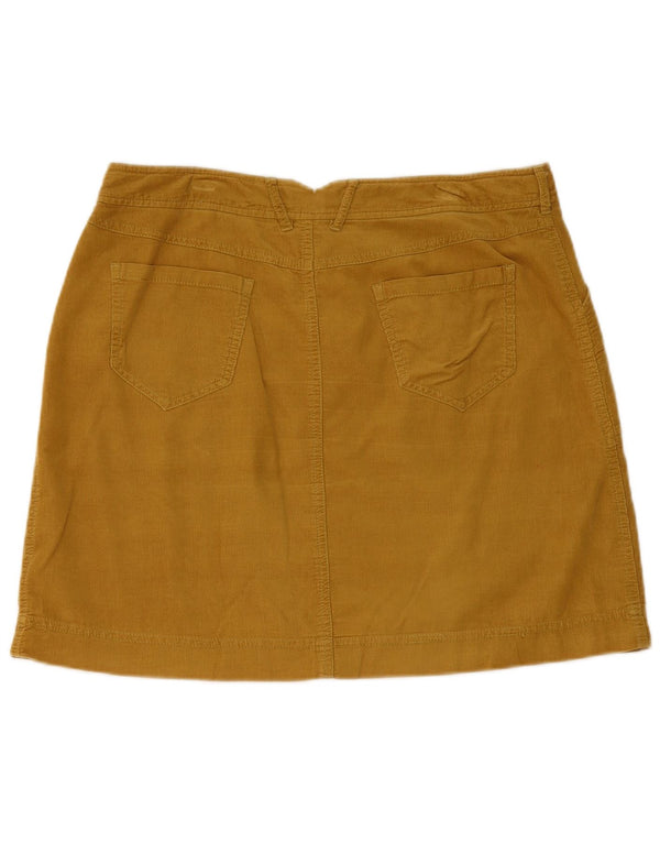 WHITE STUFF Womens Mini Corduroy Skirt UK 12 Medium W32  Yellow Cotton