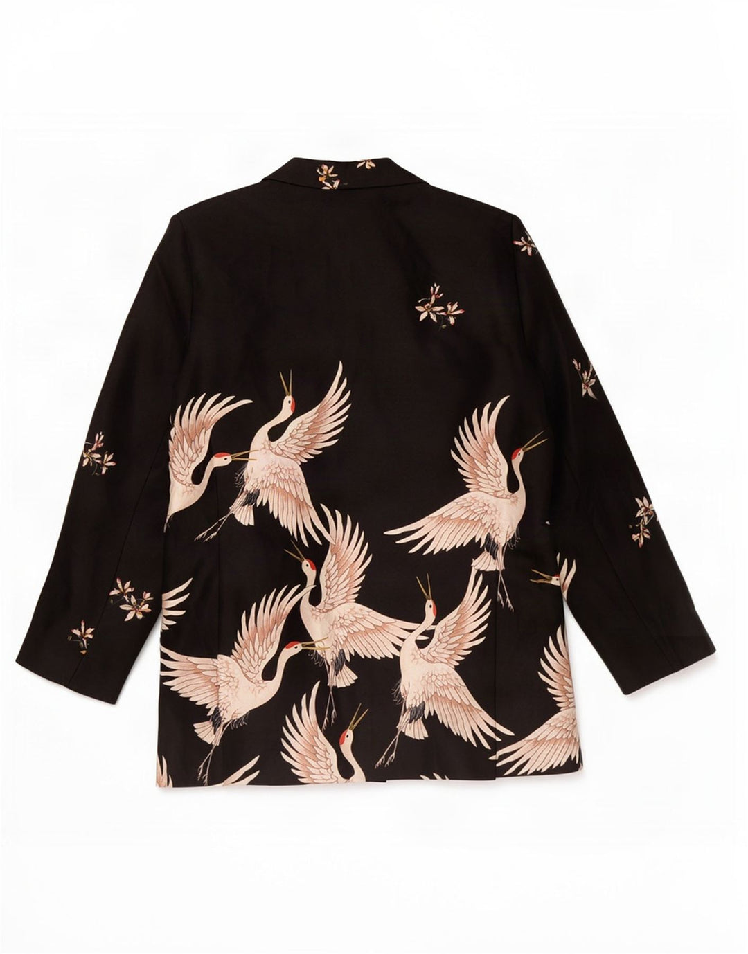 Zara Mujer Cárdigan Con Estampado Abstracto UK 44 Medio Negro Poliéster