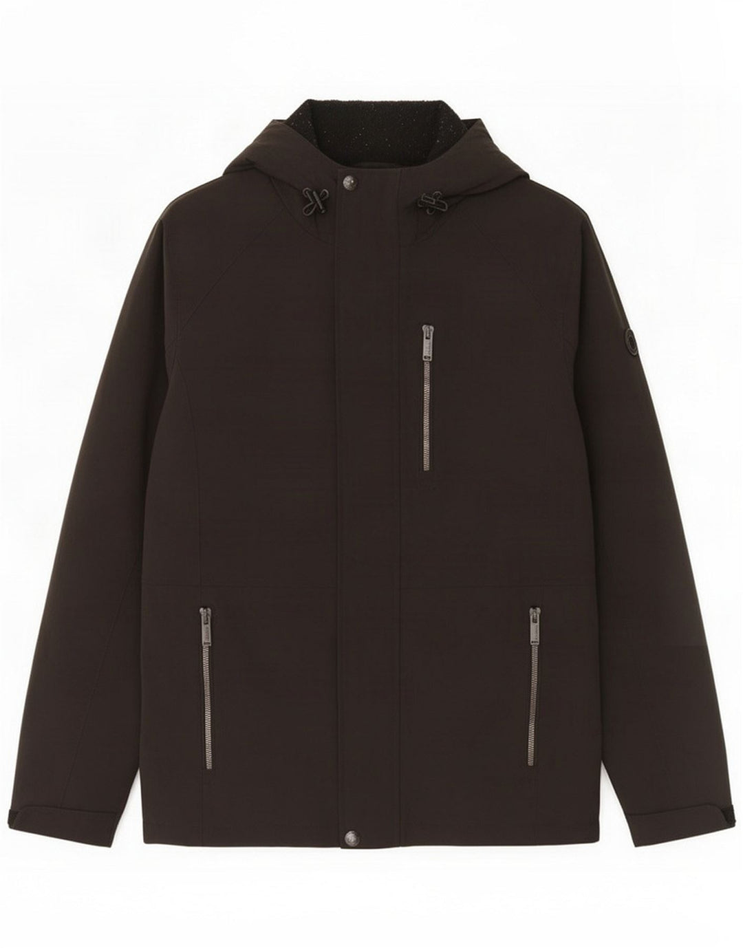 Chaqueta cortavientos con capucha para hombre Calvin Klein UK 36 Small Black Poliéster
