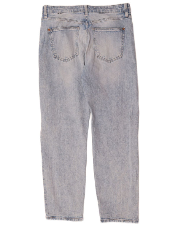 Marks & Spencer Vaqueros Boyfriend Slim para Mujer UK 12 Medium W32 L28 Azul