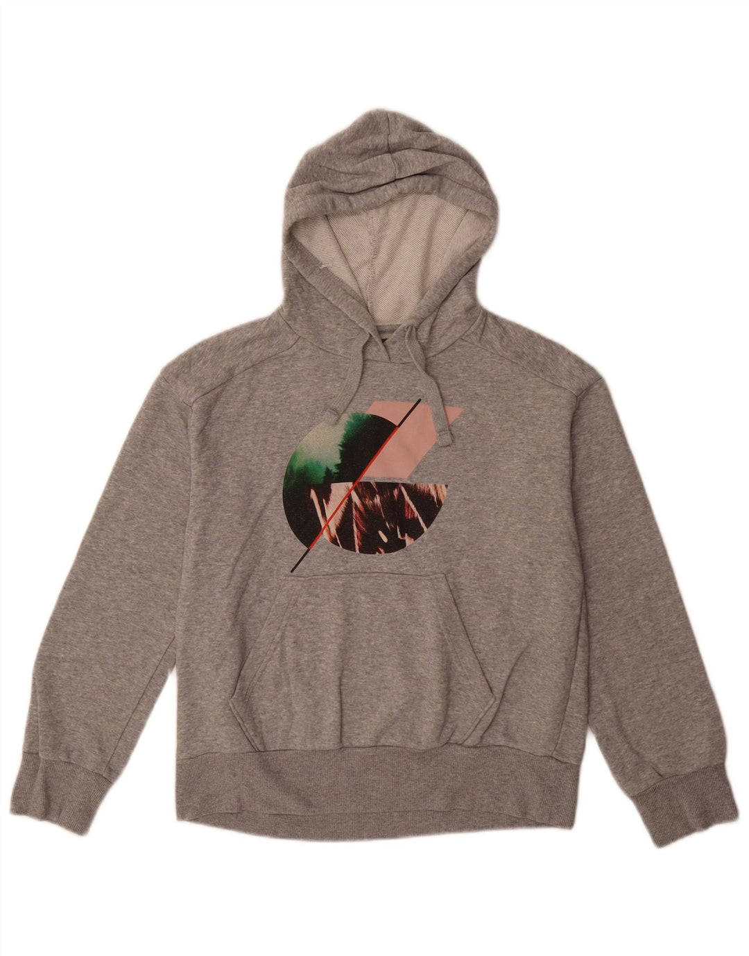 PRANA Jersey con capucha y gráfico extragrande para mujer UK 6 XS Gris