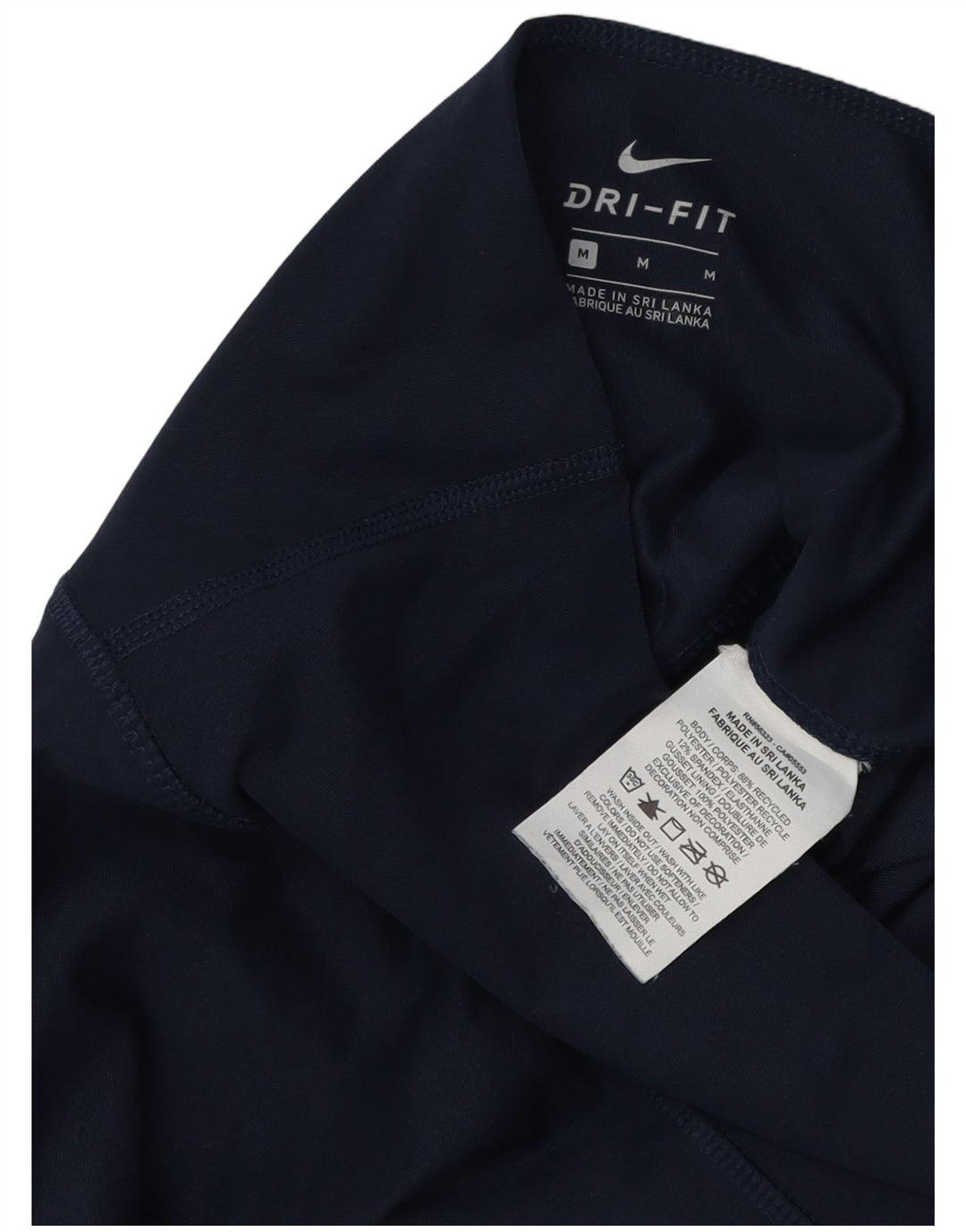 Leggings NIKE Dri Fit para mujer UK 12 Mediano Azul marino Poliéster