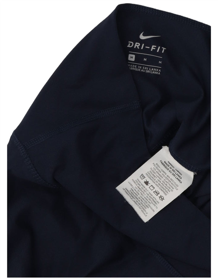Leggings NIKE Dri Fit para mujer UK 12 Mediano Azul marino Poliéster