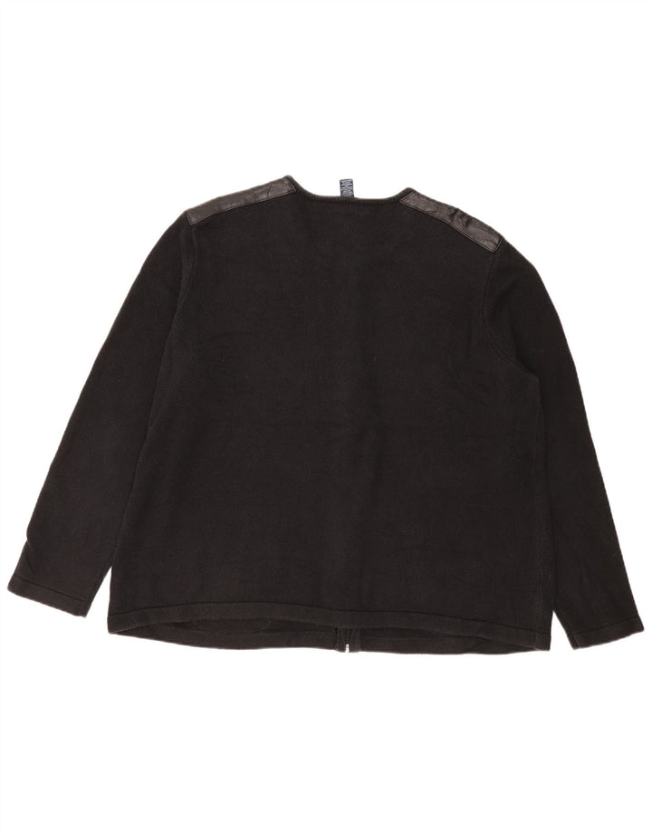 CHAPS Suéter tipo cárdigan para mujer UK 22 3XL Algodón negro