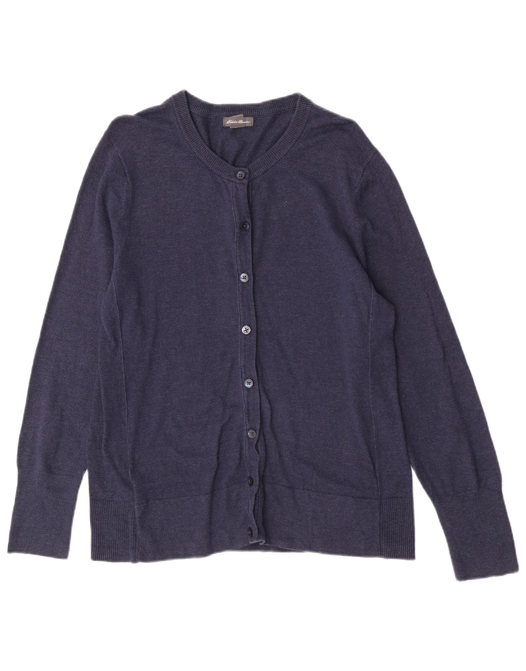 Eddie Bauer Suéter tipo cárdigan de ajuste regular para mujer UK 44 Grande Azul marino