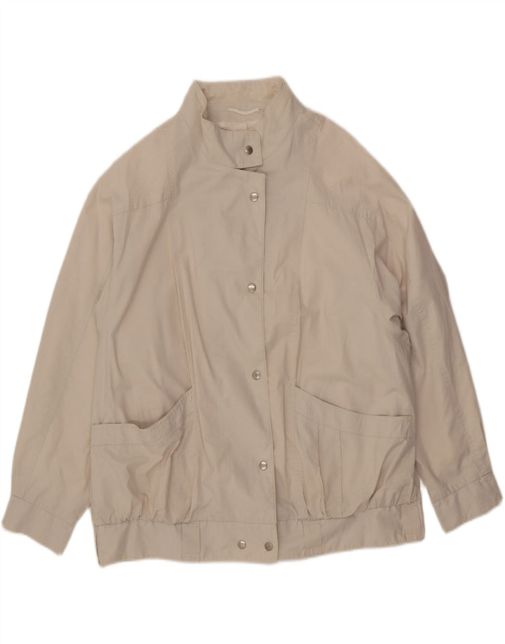 NINO Chaqueta Bomber Extragrande para Mujer UK 20 2XL Algodón Beige