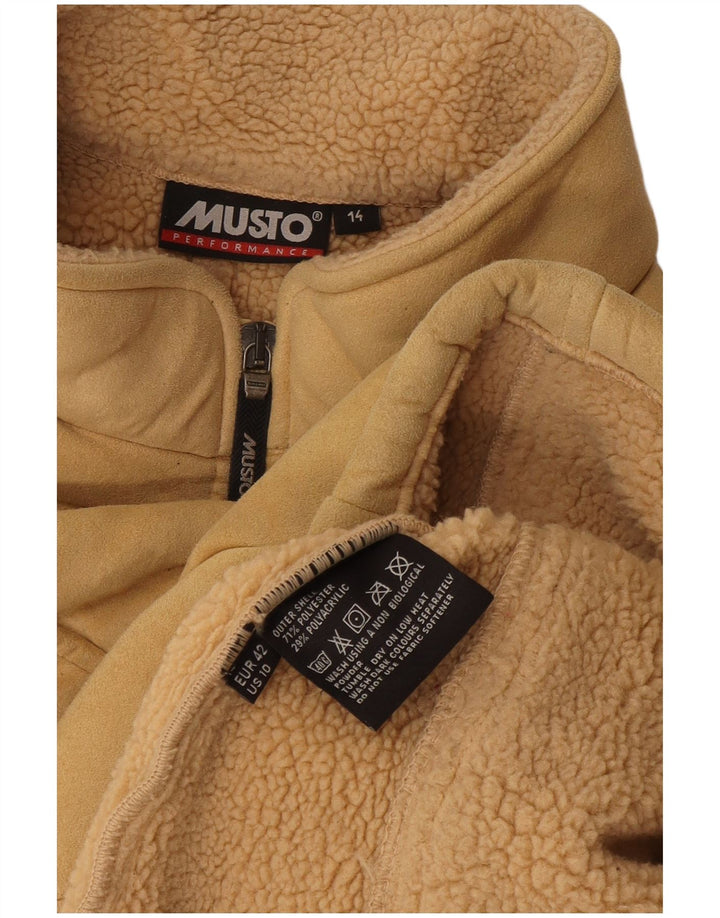 Musto Mujer Sherpa Gilet UK 44 Grande Poliéster Beige
