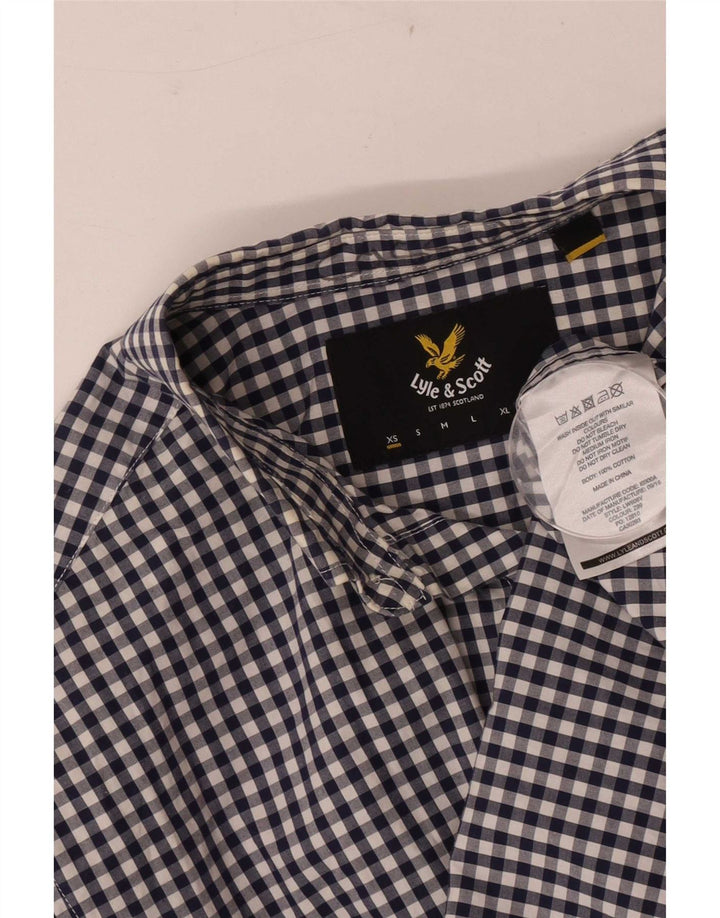 Camisa Lyle & Scott para hombre XS Algodón a cuadros azul