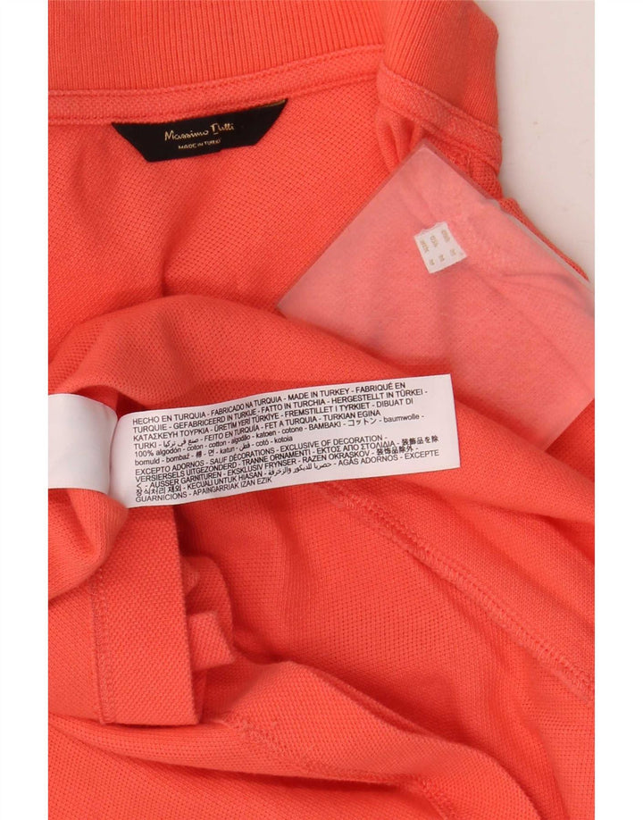 Polo Massimo Dutti Hombre Algodón Naranja Medio