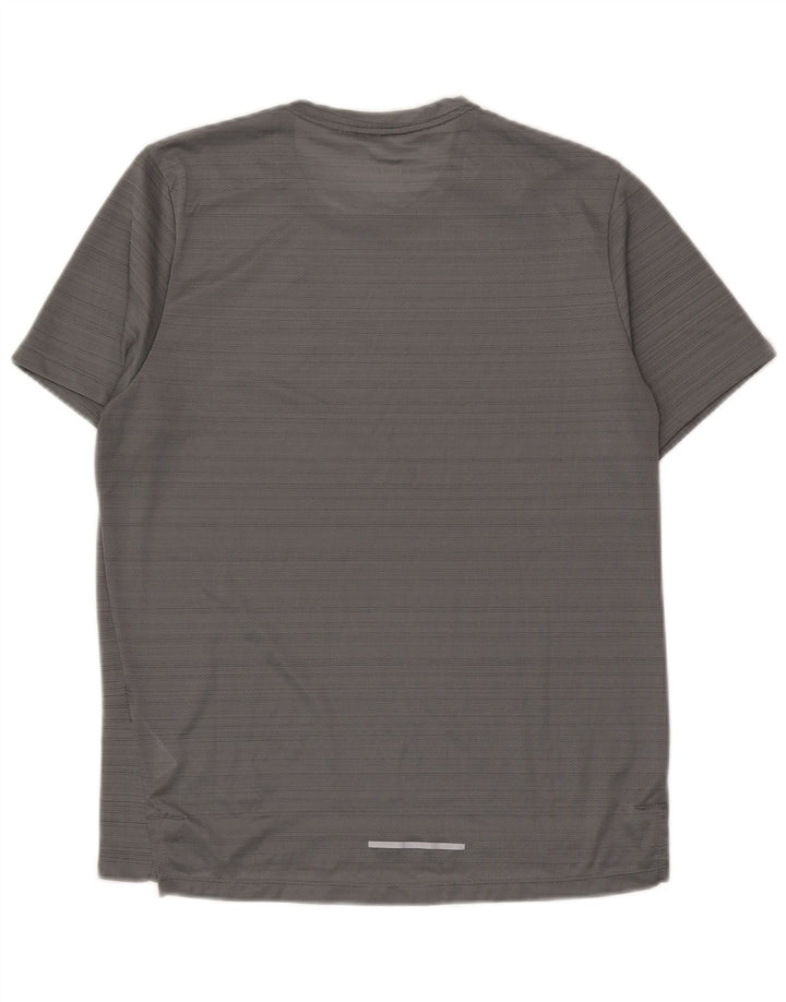 Camiseta Nike Dri Fit para hombre Top poliéster a rayas gris medio