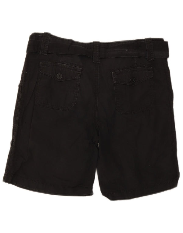 Marks & Spencer Pantalones cortos casuales para mujer UK 12 Medium W30 Algodón negro