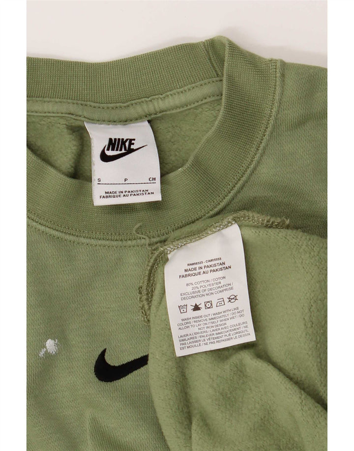 Nike Hombre Loose Fit Sudadera Jumper Small Verde Algodón