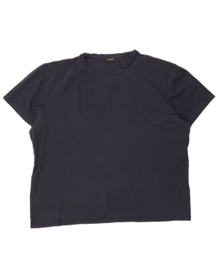 Massimo Dutti Camiseta Hombre Top 2XL Azul Marino