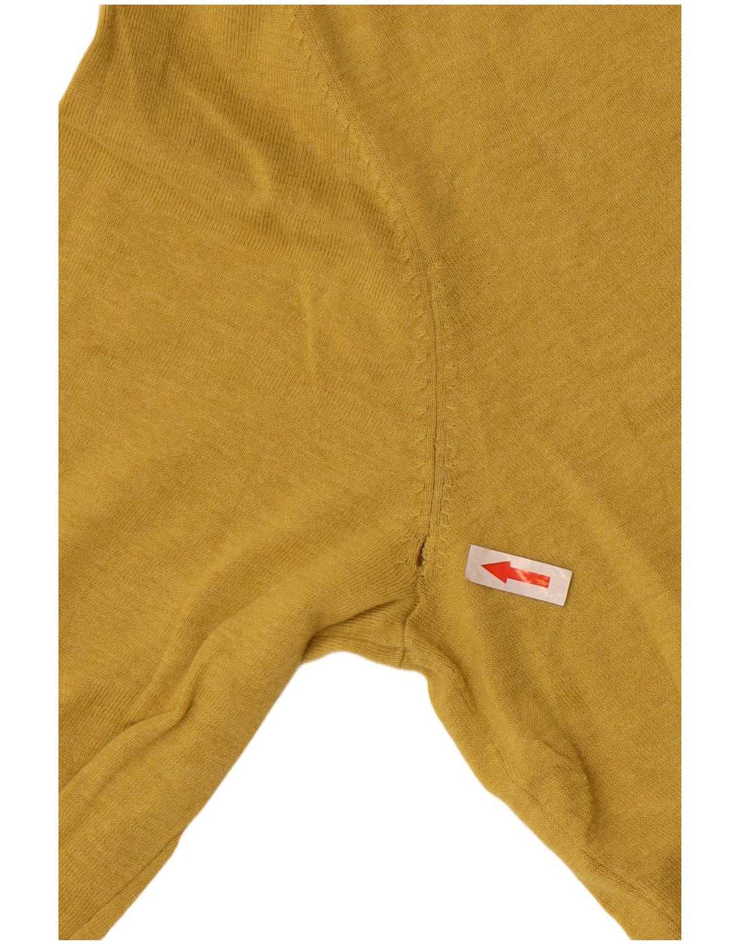 Massimo Dutti Jersey Con Cuello En V Hombre Large Amarillo Algodón