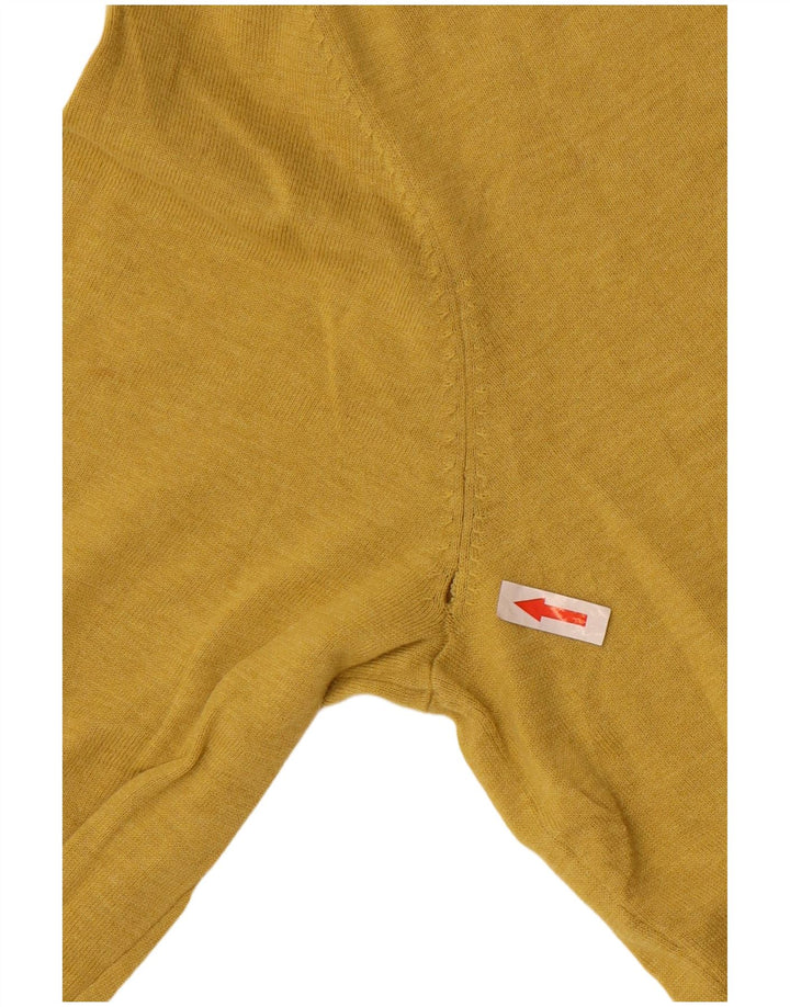 Massimo Dutti Jersey Con Cuello En V Hombre Large Amarillo Algodón