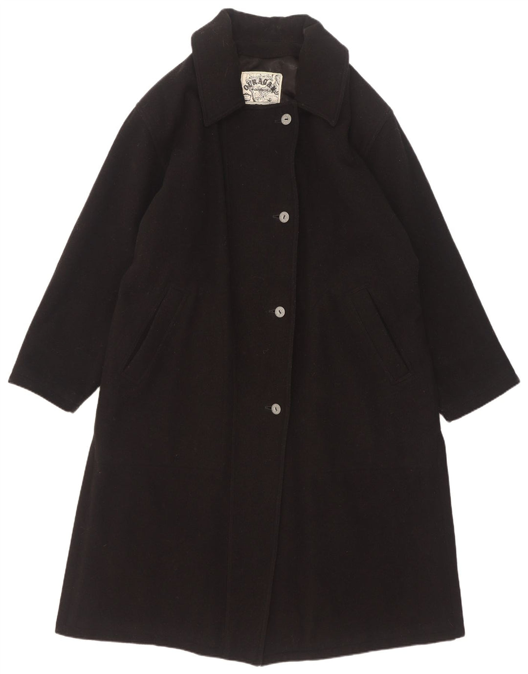 Ouragan Abrigo extragrande para mujer Yachting IT 44 Lana negra mediana