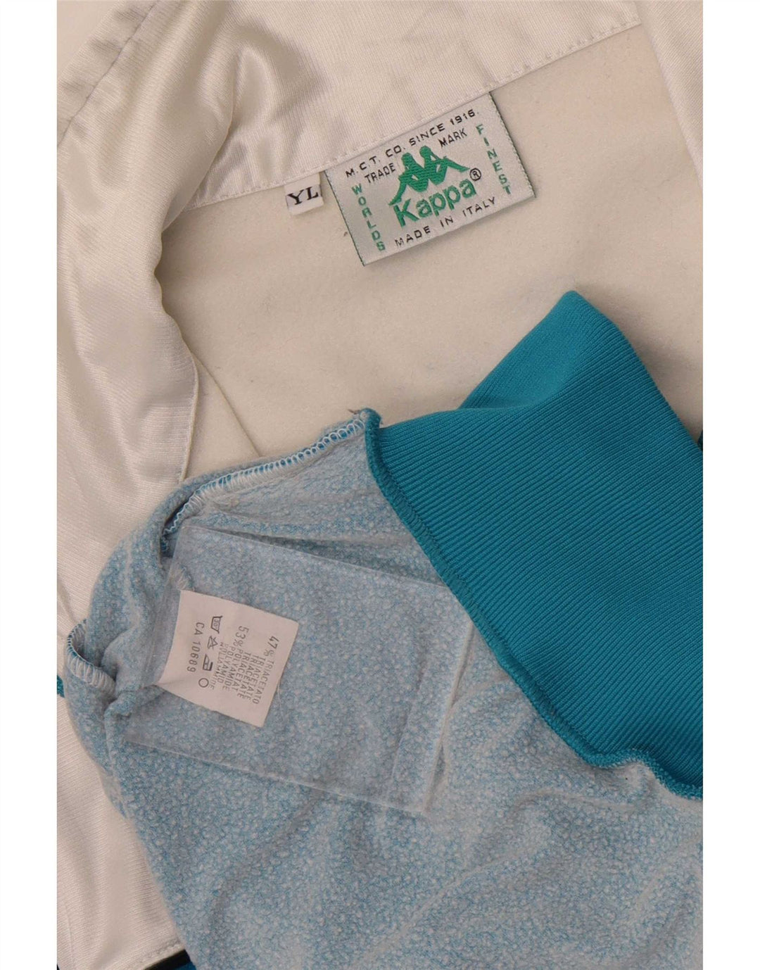 Kappa Boys Graphic Chándal Top Chaqueta 9-10 Años Grande Blanco Colorblock