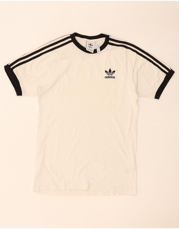 Adidas Hombre Camiseta Top Small Blanco Algodón