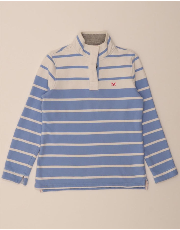 CREW CLOTHING Womens Sweatshirt Jumper UK 8 Small  Blue Striped Vintage Crew Clothing and Second-Hand Crew Clothing from Messina Hembry 
