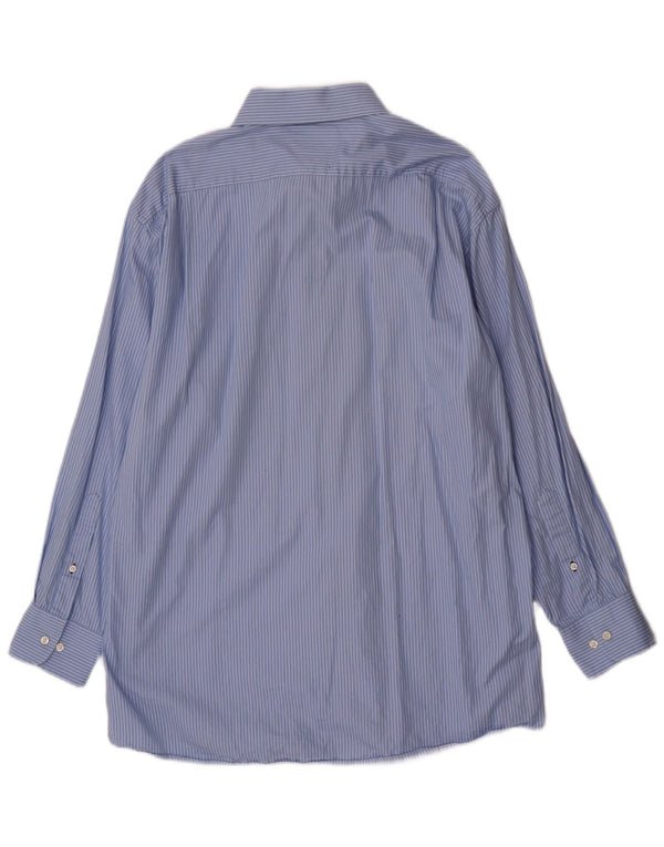 Tommy Hilfiger Camisa de corte regular para hombre talla 16 1/2 grande azul a rayas
