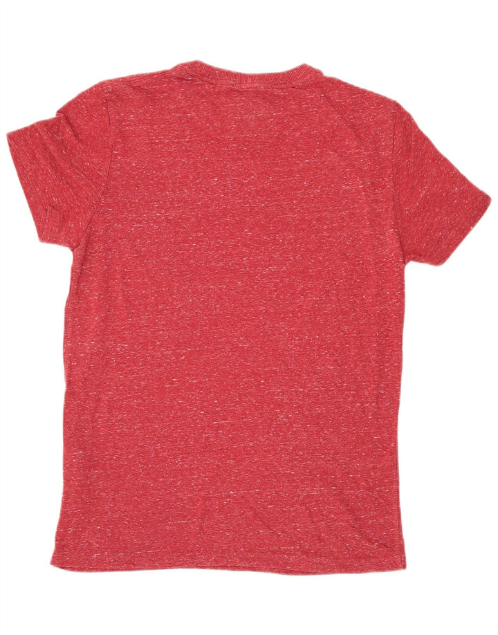 Superdry Camiseta con estampado gráfico y corte regular para hombre de algodón moteado en rojo medio
