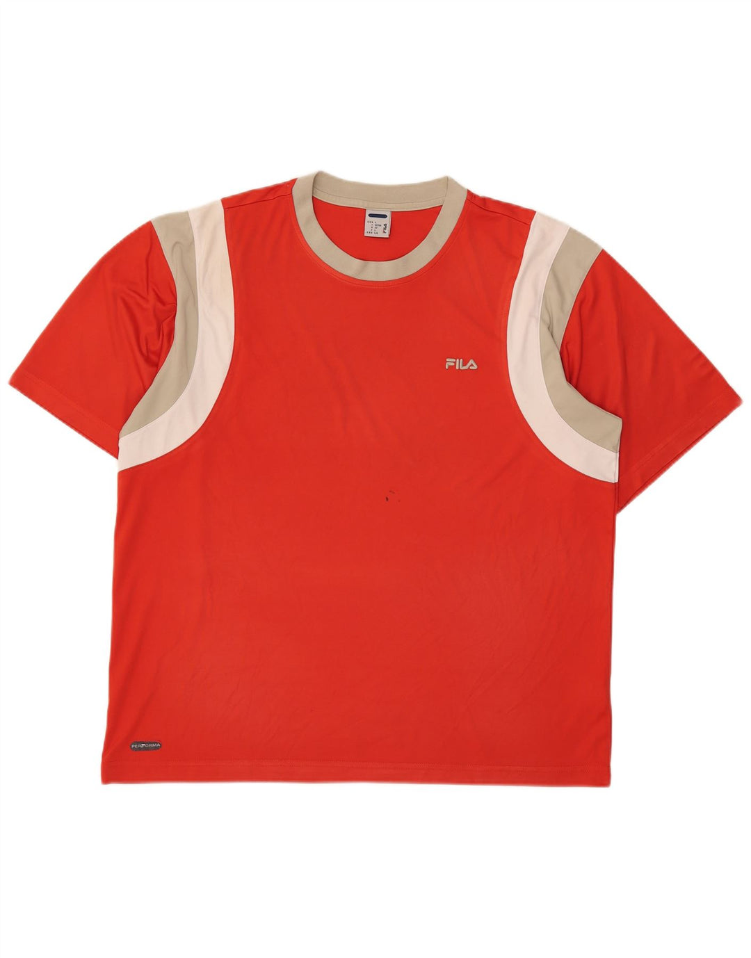 Fila Camiseta para hombre Top IT 52/54 Grande Rojo Colorblock Poliéster