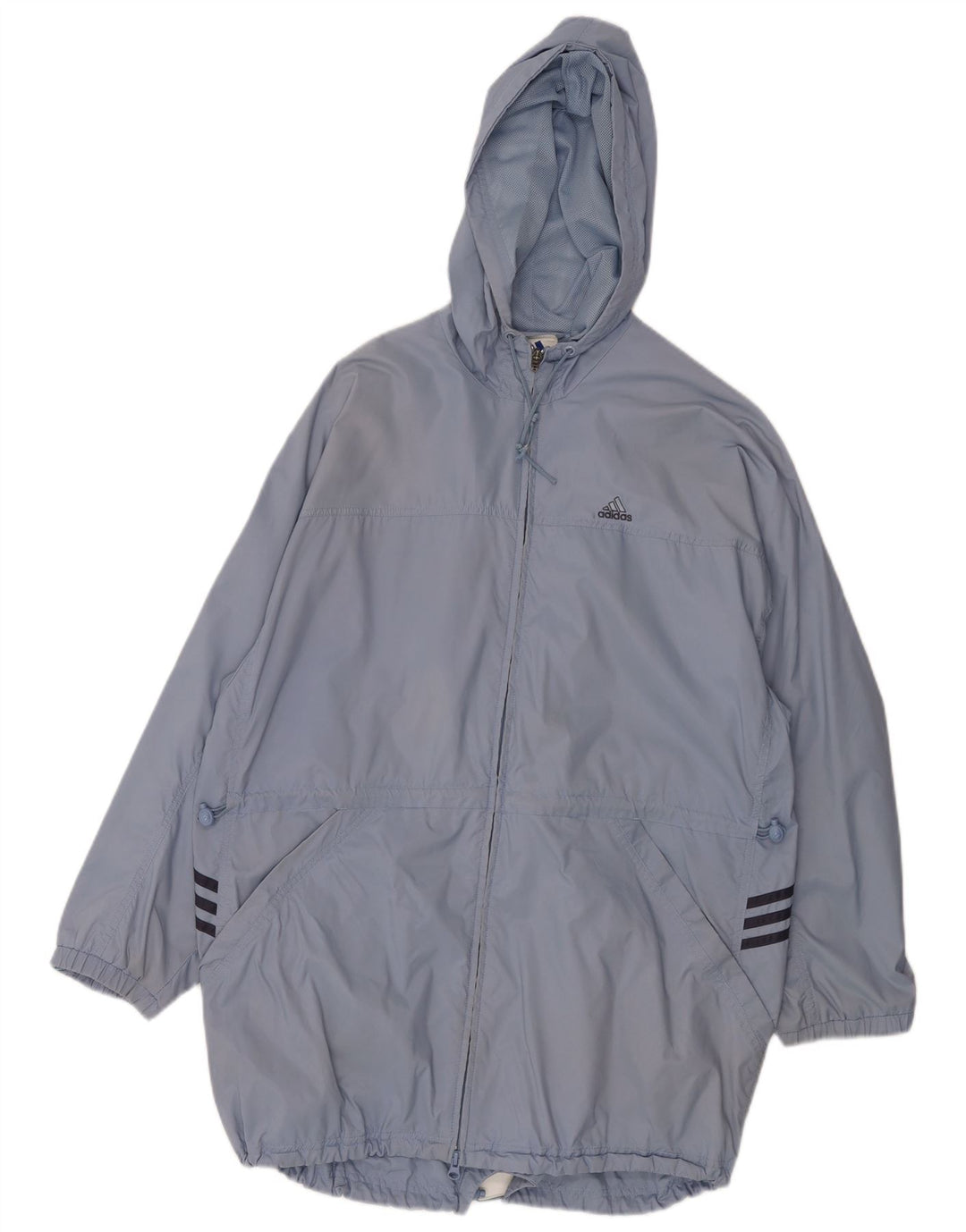 Chubasquero extragrande con capucha para mujer ADIDAS UK 12 Poliamida azul medio