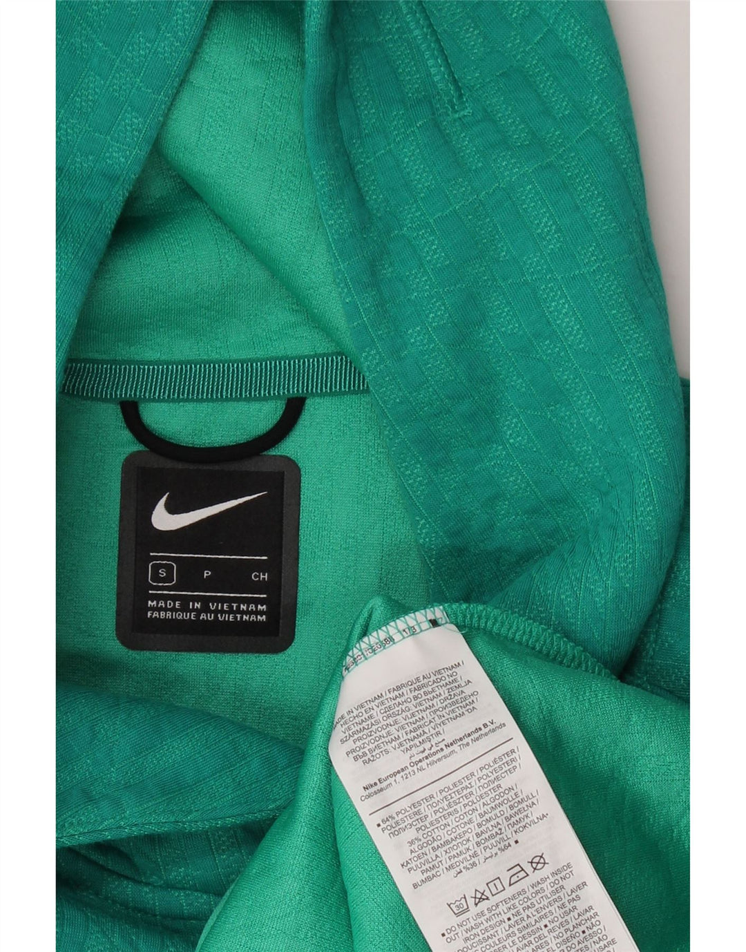 NIKE Mujer Crop Oversize Sudadera con capucha Jumper UK 10 Small Verde Poliéster