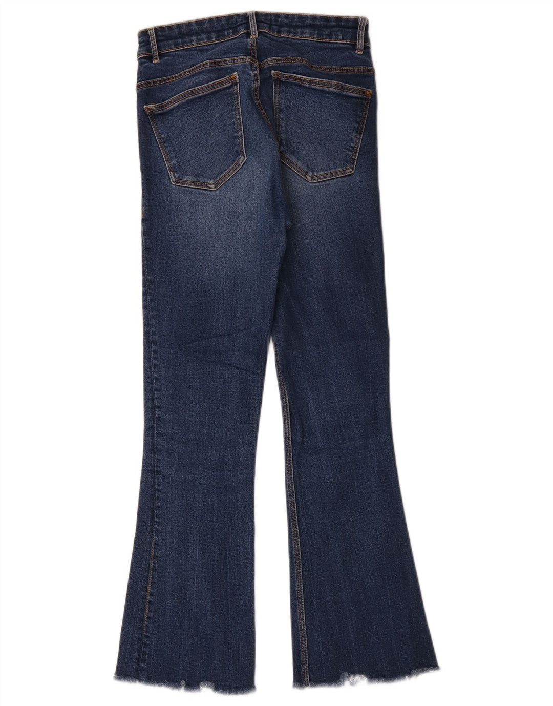 Zara Jeans Acampanados Cortos para Mujer EU 34 2XS W24 L25 Azul