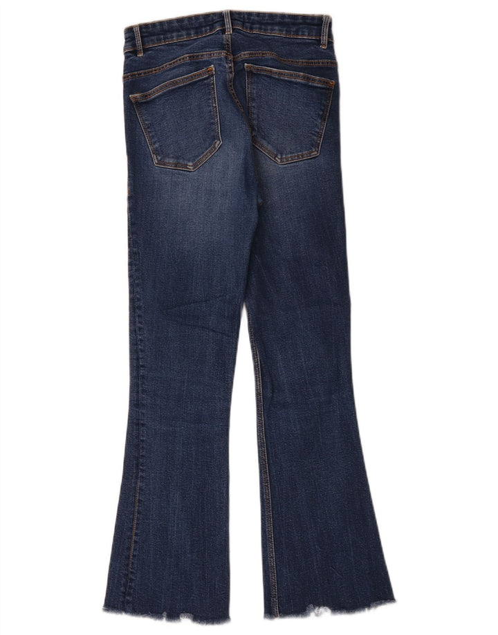 Zara Jeans Acampanados Cortos para Mujer EU 34 2XS W24 L25 Azul