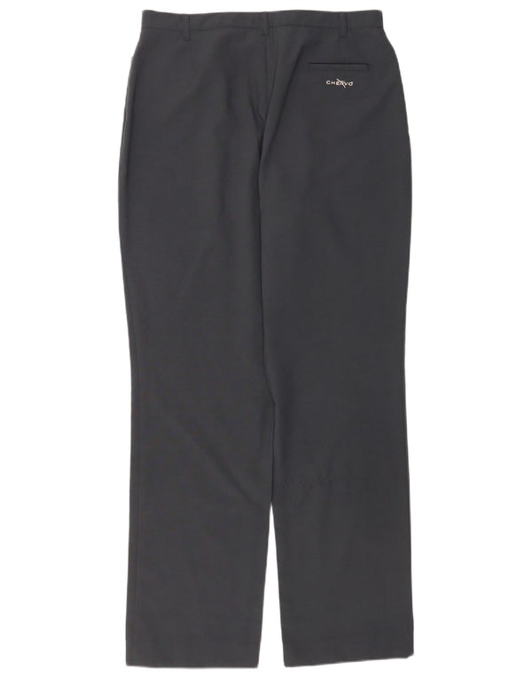 Chervo Pantalón Casual Recto Mujer W30 L32 Poliéster Negro
